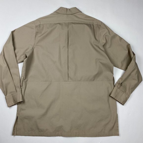 Vintage Orvis 4 Pocket Safari Shirt Jacket Mens 46 Long No-Belt Khaki Cotton USA - Picture 2 of 11